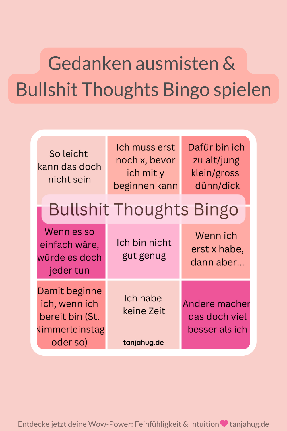 Gedanken ausmisten und Bullshit Thoughts entdecken tanjahug.de