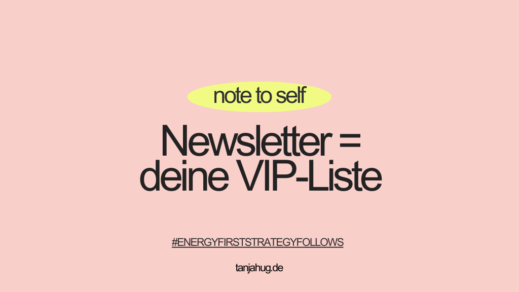 Content Marketing Newsletter ist VIP Liste tanjahug.de Content Marketing Newsletter ist VIP Liste